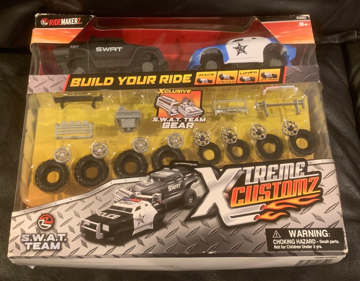 2012 RIDEMAKERZ EXTREME CUSTOMZ POLICE PATROL CAR n SWAT 2 CAR SET