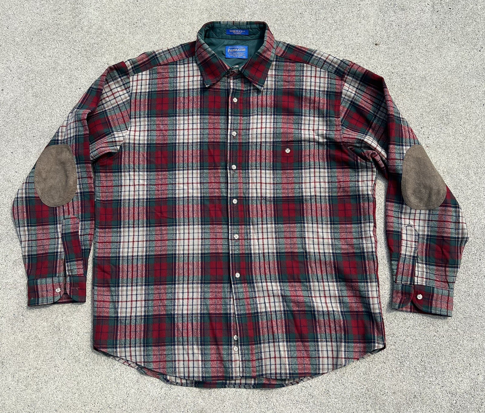 Vintage Pendleton Button Up Wool Long Sleeve Plai… - image 1