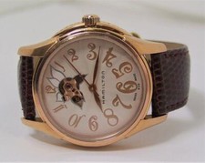 Ladies Rose Gold Plated Jazzmaster Open HAMILTON Automatic Watch H323450* EXLNT 2