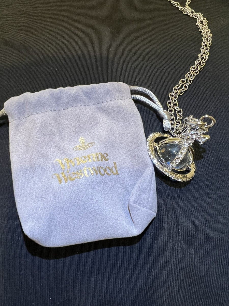 VIVIENNE WESTWOOD nana Silver tone Pina Orb Pendant Necklace