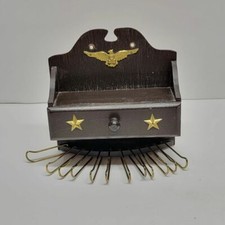 Vintage Wooden Wall Hanging Tie Holder