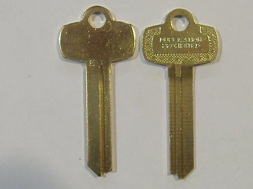 TWO  NICKEL SILVER FITS BEST KEY BLANKS FOR "E"  KEYWAY image 3