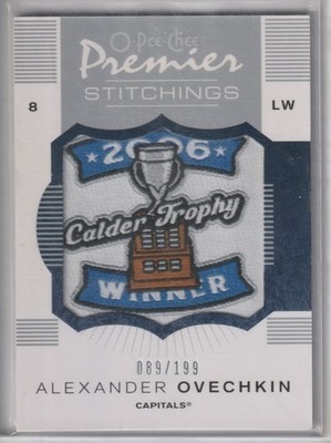 07-08 ALEXANDER OVECHKIN 89/199 O-PEE-CHEE PREMIER STITCHINGS PATCH #PS-AO