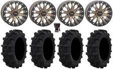 System 3 SB-4 Bronze (6+1) 15" Wheels 30" Mud XC Tires Commander Maverick