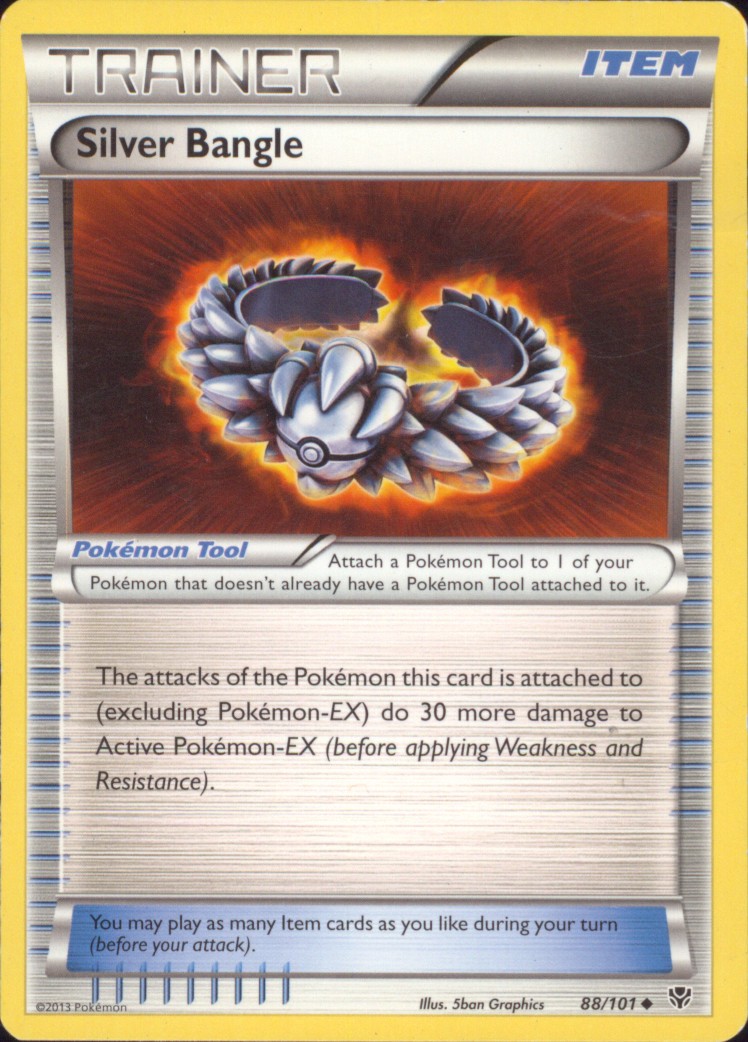 Silver Bangle 88/101 Uncommon Plasma Blast Pokemon Damaged
