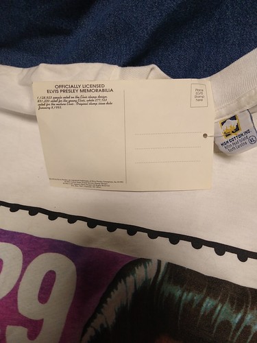 Elvis Presley - Postage Stamp Image - 1992 White Shirt - XL - Picture 3 of 11