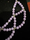 Vintage Lavender Beaded Crisscross Choker with Screw Back Grape Cluster Earrings — photo 8