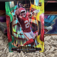 2025 Panini Select - Concourse Brashard Smith #9 Green & Yellow Shock Prizm (RC)