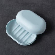 4X With Lid Travel Reusable Bathroom Container Dish Holder Soap Case Soap Box Ḧ