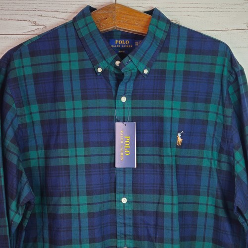 Polo Ralph Lauren Men’s Slim-Fit Blackwatch Plaid Oxford Shirt Size 2XL NWT - Picture 2 of 11