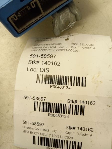 01-04 TOYOTA SEQUOIA CHASSIS ECM MULTIPLEX NETWORK BODY CONTROL MODULE ASSEMBLY
