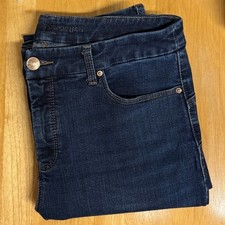 Chico's So Lifting Straight Leg Jeans 8 size 1 Dark Wash Blue Classic Stretch