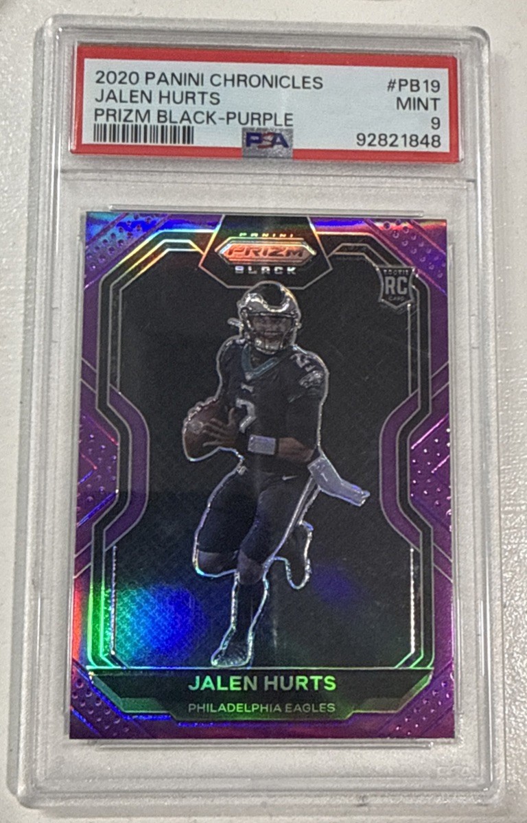 2020 Panini Chronicles - Prizm Black Jalen Hurts #PB-19 Purple /125 (RC)