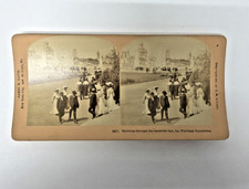 1904 STL Worlds Fair Stereoscope Card Strolling Through Beautiful Fair Kilburn