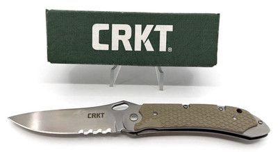 CRKT KNIFE JERNIGAN V.A.S.P. 3 1/2'' BLADE POCKET CLIP TAN HANDEL NEW IN BOX