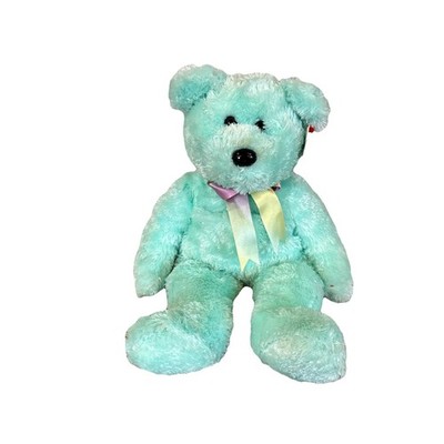 Ty Large Plush Beanie Buddy - Sherbet ( the Bear Green ) Teddy Bear Tags