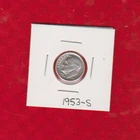 1 Roosevelt Dime 90% Silver Coin 1953-S