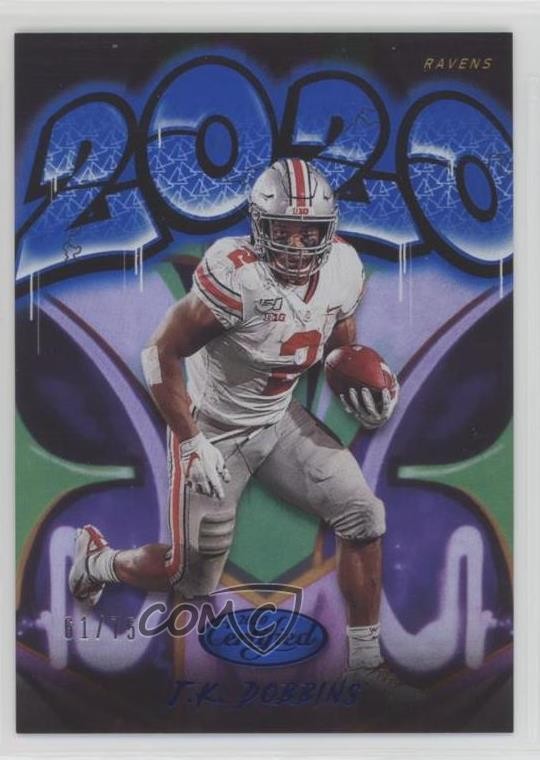2020 Certified 2020 Mirror Blue 61/75 JK Dobbins #2020-JKD Rookie RC 0o5