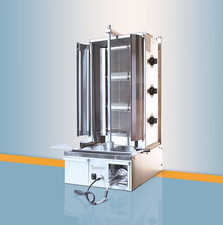 Macchina Kebab a Gas Integrata Corta 3 Fuochi | Doner Compatto, Shawarma NG/LPG