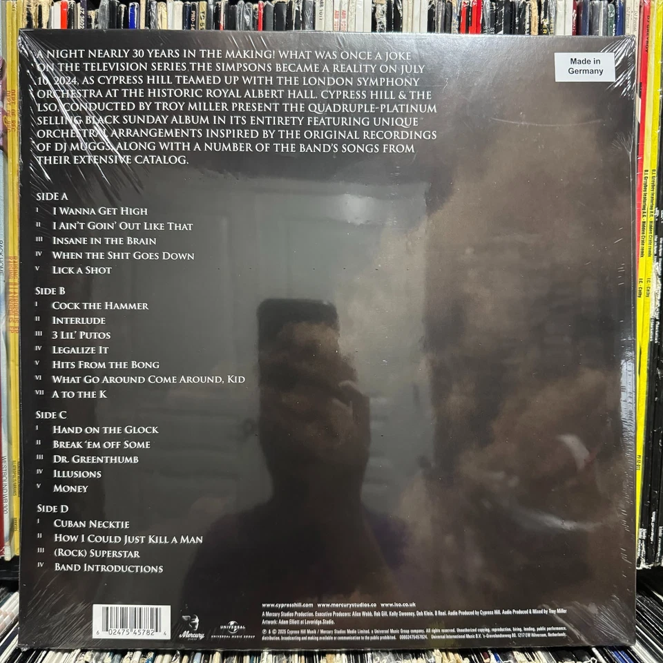 CYPRESS HILL + LONDON SYMPHONY ORCHESTRA - BLACK SUNDAY (180g VINYL 2LP)  2025!! - Image 2 of 2