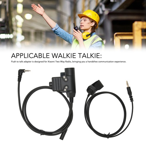 `Ptt Adapter With 90Cm Cable Push To Talk Headset Connector Adapter For Xi - Photo 7/12