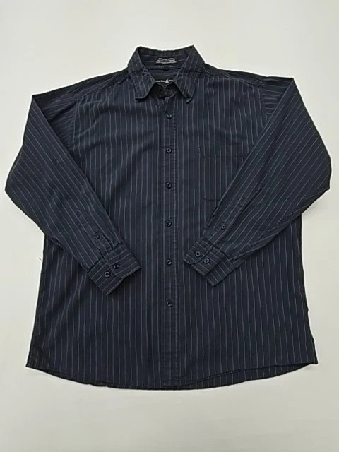 Beverly Hills Polo Club homme noir rayures boutonnées taille L Regular - Photo 1/4