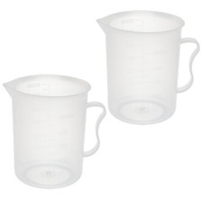 2 Pcs Kitchen Lab 300mL Plastic Measuring Cup Jug Pour Spout Container
