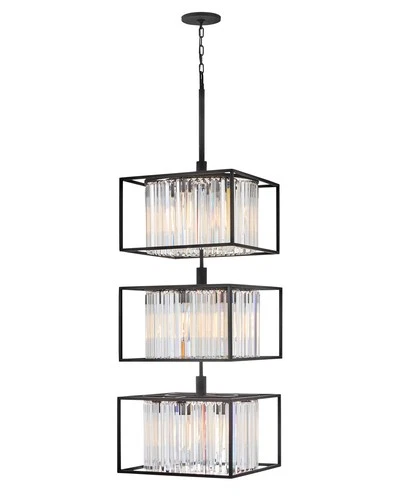 Hinkley Lighting 4558 Giada 18 Light 20"W Square Chandelier - Black - Picture 2 of 2