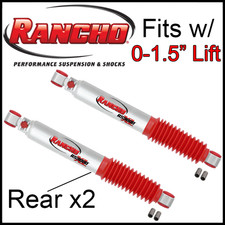 Rancho Rs9000xl Rear Shock Absorbers Fit 1987-1995 Jeep Wrangler W0-1.5 Lift