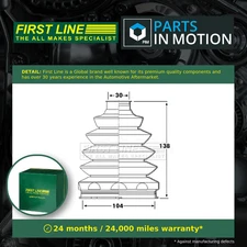 CV Joint Boot Outer FCB6228 First Line C.V. Driveshaft Gaiter 46308481 Quality
