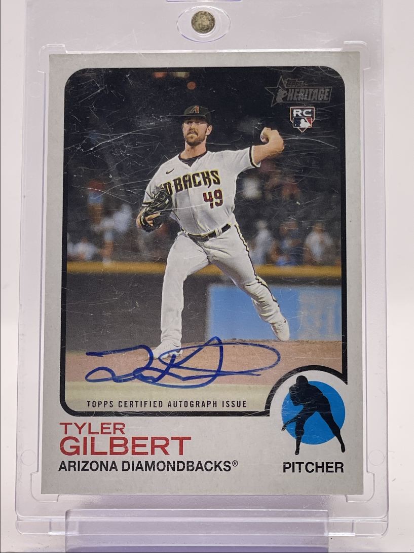 TYLER GILBERT 2022 TOPPS HERITAGE ROOKIE REAL ONE AUTOGRAPH RC AUTO Q6650