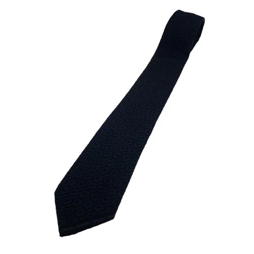 CHANEL Silk Tie Black Men's