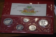 1973 4 Coins Set Republic of Haiti Holder Silver Proof Folder COA 25 50 Gourdes