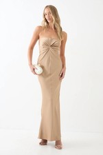 Misspap Bronze Maxi Dress Womens Bridesmaids Dresses