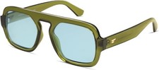 Retro Square Aviator Sunglasses 70s Vintage Style Men Women Unisex Round Oval