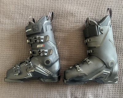 Salomon Men s Alpine Ski Boots Black/Gray Mondopoint 26/26.5 Flex 120 102mm