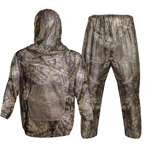 Mosquito Netting Suit Bug Net Mesh Clothing with Hood Outdoor Garden Hunting ...