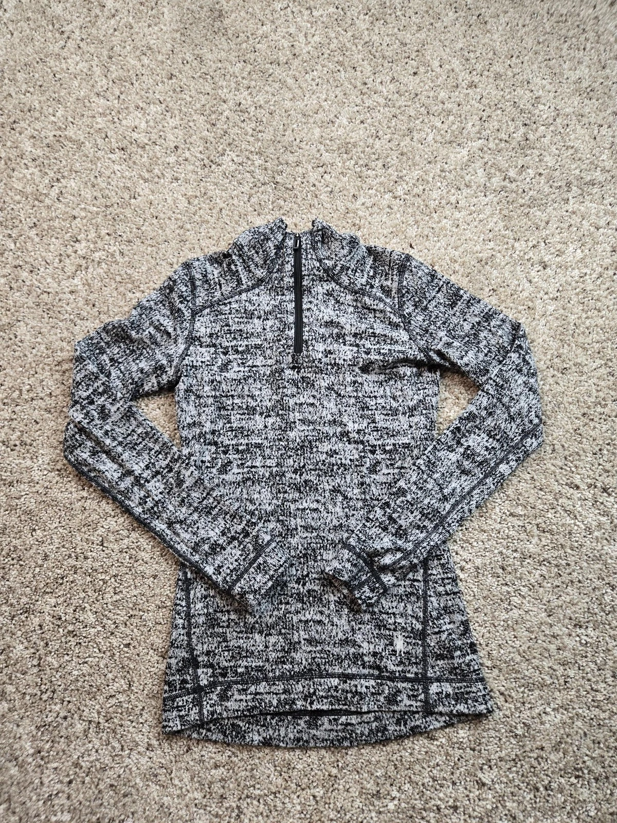 Smartwool Shirt Womens XS Gray 250 Base Layer Merino Wool Thermal 1/4 Zip Top