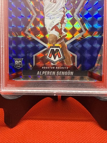 2021-22 Panini Mosaic Blue Alperen Sengun Rookie -/99 SP PSA 9 RC Houston Rocket - Picture 3 of 6