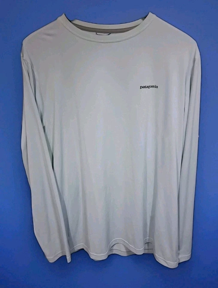 Pullover de manga larga Patagonia XL verde azulado temático de pesca de lubina para hombre Foto 2 de 4