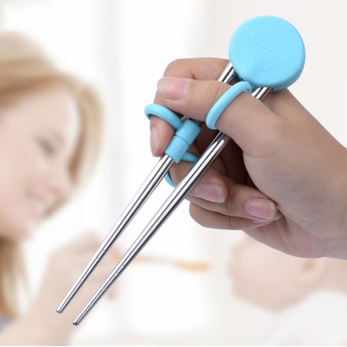 Kids Children Training Chopsticks Learning Chop Sticks Helper Reusable Tableware - Picture 7 of 10