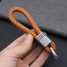 New Hand-Woven Leather Car Key Ring Men Women Rope Key Chain Waist Keychains Cha