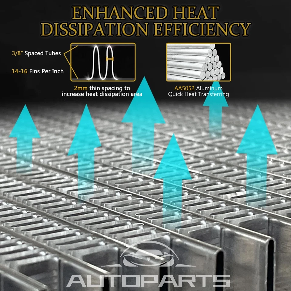 3 Row Radiator Shroud Electric Fan FIT 1967-1979 68 71 73 1976 Ford F-100 F-250 Foto 3 de 4