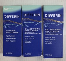 2 DIFFERIN Oil Absorbing Moisturizer SPF 30  1 Soothing Moisturizer Exp 12/25