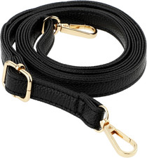 Adjustable Leather Purse Strap 33-59" Replacement Crossbody Handbag Belt Black