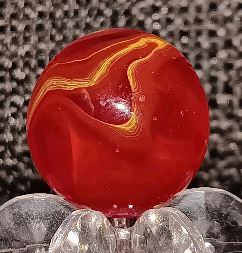 Mármol remolino Champion Agate "Hot Tamale". 0,5/8" como nuevo. UV activo Foto 2 de 4