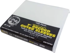 - 7" 45rpm Vinyl Record Outer Sleeves - HEAVY DUTY 4mil THICK - Archival Qual...