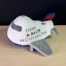 Daron Delta Airlines Plane Stuffed Toy Plush  8" Airline Airplane No Sound