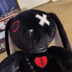 Goth Bunny Plush Toy Gothic Stuffed Rabbit Horror Easter Doll Black Decor 9 inch — photo 8