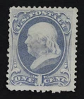 CKStamps: US Stamps Collection Scott#156 1c Franklin Mint HR OG Wrinkle